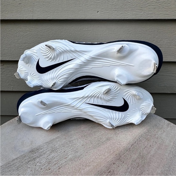 Nike Alpha Huarache NXT White & Navy Metal‎ Men’s Baseball Cleats Sz 7.5 main image 8